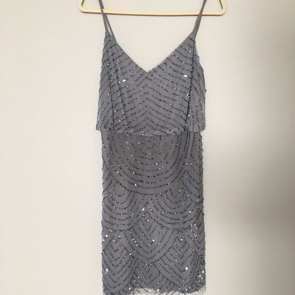 Silver/Grey Cocktail beaded dress